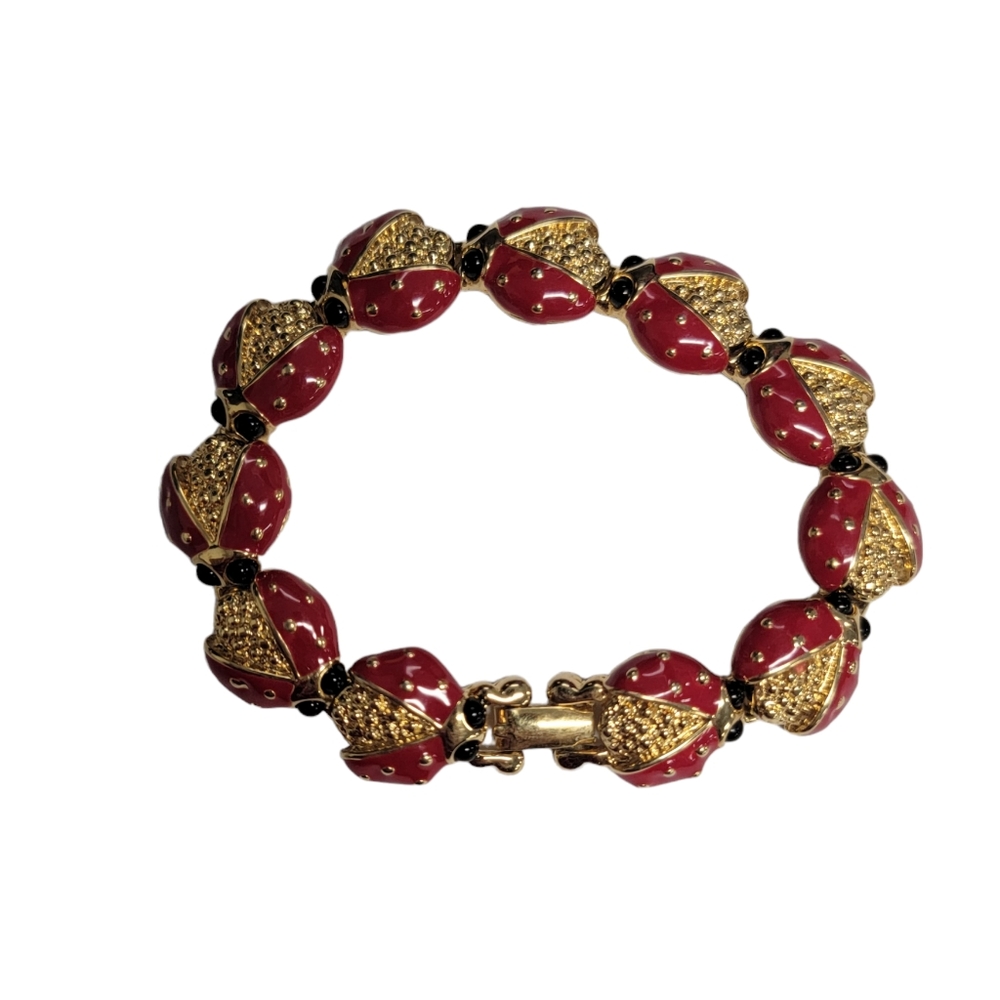 Kenneth Jay Lane Ladybug 🐞 chain  bracelet